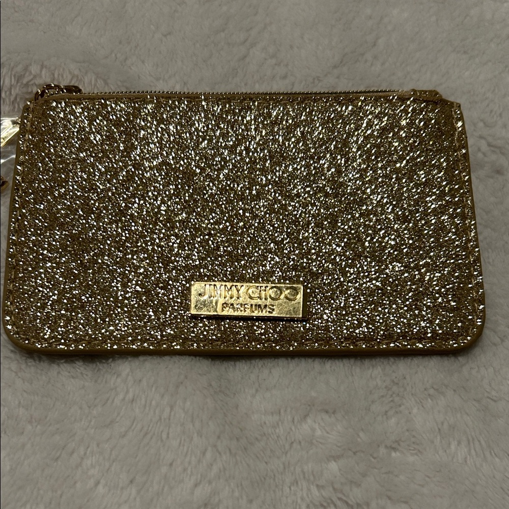 Jimmy Choo Gold Glitter coin purse